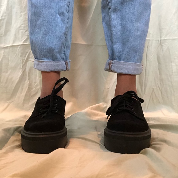 Platform Suede Oxfords - Picture 2 of 5